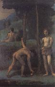 Hans von Maress Three Youths in an Orange Grove oil painting reproduction